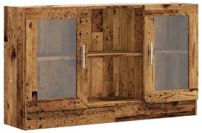 antik fa színű szerelt fa tálalószekrény 120 x 30,5 x 70 cm