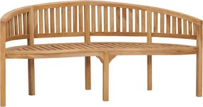 vidaXL tömör tíkfa banán alakú pad 180 cm