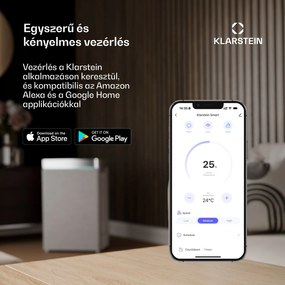 AireLux hordozható légkondicionáló, 14.000 BTU, Okos vezérlés, Modern