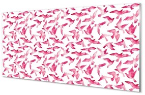 Üvegképek rózsaszín madarak 125x50 cm