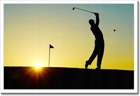 Poszterek keretben 60x40 Golfista Céllövés