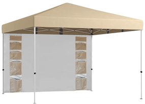 Pavilon hátfallal, zsebekkel 3x3x2,8 m, bézs