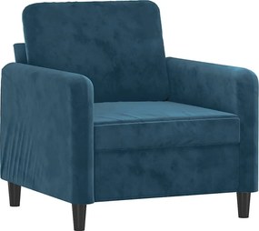 vidaXL kék bársony kanapéfotel 60 cm