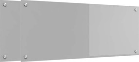 vidaXL Konyhai splashback 2 pcs Világosszürke 100 x 40 cm edzett üveg