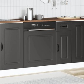 vidaXL mosogatógép panel Kalmar fekete 60x1,5x67 cm gépesített fa