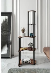 Állólámpa polcokkal 1xE27/40W/230V 140 cm fekete/barna