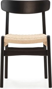 Fekete kaucsukfa étkezőszék szett 2 db-os Biel – MOME