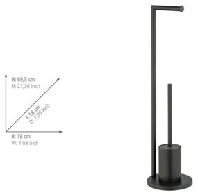 WENKO 25675100 - FERLA WC-szett, 18 x 69,5 cm, fekete