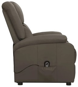 Szürke műbőr felállást segítő fotel