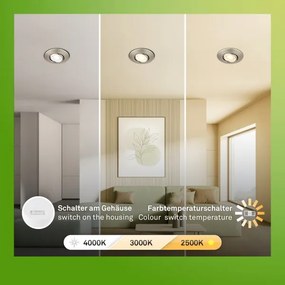 Briloner 7586032-SZETT 3xLED Fürdőszobai mennyezeti lámpa KLIRA 1xLED/4,9W/230V IP23 króm