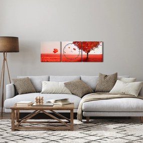 Kép - A szeretet fája (órával) (90x30 cm)
