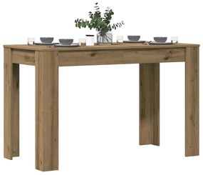 Étkezőasztal kézműves tölgy 120x60x76 cm műszaki fa