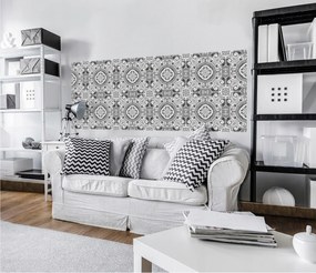 Fotótapéta Szürke virágok dísz geometria klasszikus minta 250x104 +ragasztó