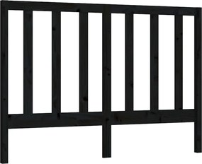 vidaXL fekete tömör fenyőfa ágyfejtámla 146 x 4 x 100 cm