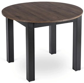 Bővíthető Étkezőasztal Kézműves Dió/Fekete Színben. HARRY 102-142 cm