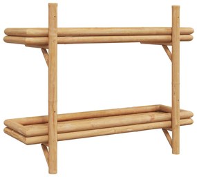 Falifiók polcokkal tárolóval Barna 75 x 26 x 60 cm bambusz
