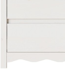 Fiókos szekrény &quot;DRAMMEN&quot; Fehér 111x43x73,5 cm Tömbfa