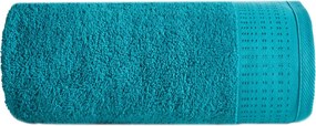 Fürdőlepedő 70X140 türkizkék, jacquard díszítő bordűrrel