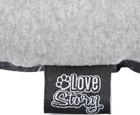 Világosszürke fekhely kutyáknak 50x38 cm Graphene – Love Story