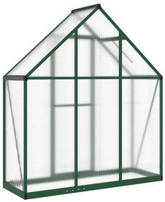 zöld alumínium melegház alapvázzal 169 x 58 x 195 cm
