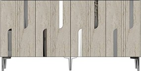 Nota 150 - Anthracite, Travertine, Silver