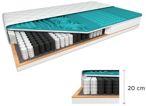 Kókusz matrac COCO MAXI 20 cm 80 x 200 cm Matracvédő: Matracvédő nélkül