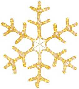vidaXL karácsonyi hópehely 144 meleg fehér LED-del 59 x 59 cm
