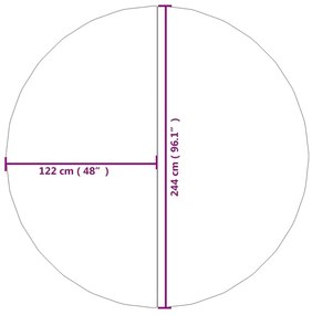 világosszürke poliészter geotextília medencealátét Ø 244 cm