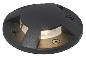Modern fekete talajba süllyesztett spotlámpa GU10 50mm 4-fény effektus IP65 - Cellar