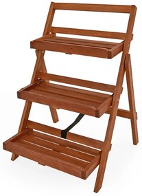 Casaria® Fából készült virágcserép lépcső