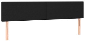 fekete szövet LED-es fejtámla 160x5x78/88 cm