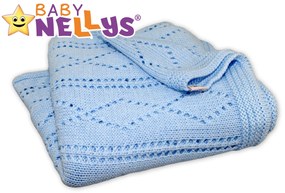 baby nellys ® horgolt takaró - kék