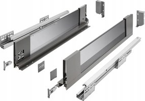 Fiók Gtv Axis Pro Glass Üveg Oldal L400 H116 Közepes 40KG Csendes Ház