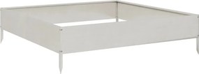 vidaXL rozsdamentes acél kerti magaságyás 100 x 100 x 26 cm