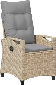 vidaXL Fekvő Kerti Szék Beige és Világosszürke 56 x 60 x 112 cm