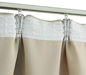 vidaXL 2 db bézs sötétítőfüggöny kampókkal 140 x 245 cm
