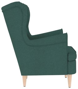 vidaXL sötétzöld szövetfotel 74 x 84 x 100 cm