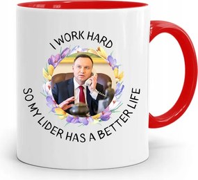 Piros Elnöki Bögre Andrzej Duda Pis Egészség felirattal