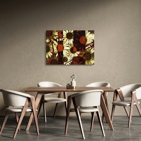 Virágok képe (üvegen) (70x50 cm)