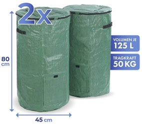 Zöld komposztáló szett 2 db-os 125 l – Maximex