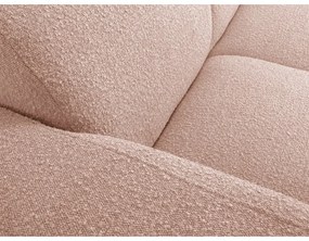 Világos rózsaszín buklé sarokkanapé (variálható-L alakú) Molino – Micadoni Home