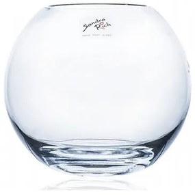 Globe üveg váza, 15,5 x 14 cm
