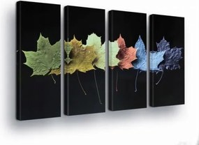 Vászonkép 120x80 moduláris poliptikus juhar ősz fekete kontraszt fotó dekoráció