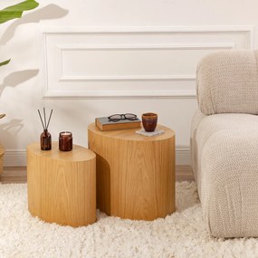 Elipse Set Oak kisasztal, 2 db