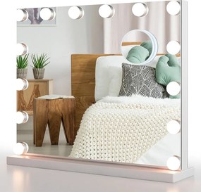 Asztali kozmetikai tükör LED világítással