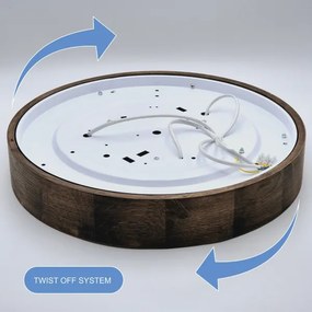 Brilagi - LED mennyezeti lámpa CARVALHO 3xE27/60W/230V tölgy-dió, átm. 47 cm