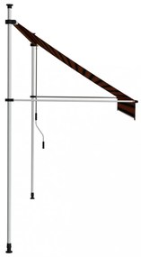 narancssárga és barna kézzel feltekerhető napellenző 250 cm