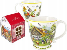 Porcelán bögre Wiejska Zagroda 410ml