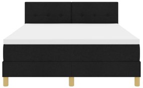 vidaXL Boxspring ágy matraccal Fekete 160x200 cm Szövet