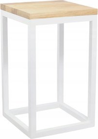 Virágágyás Álló Kis Virágtartó Állvány 42 cm tölgyfa Fehér